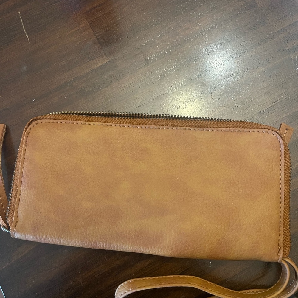 Free People Vegan Leather Wristlet Wallet